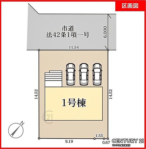 駐車スペースは、余裕の4台分(普通車2台・軽自動車2台)が駐車できます♪前面道路の幅員も6mと広く、駐車や運転の苦手な方でも安心♪