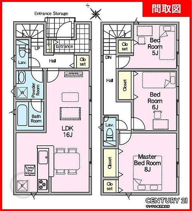 1号棟です!3LDKで余裕のある間取りです♪明るく広々としたリビングで、各居室には収納もあり、とても使いやすい間取りです♪