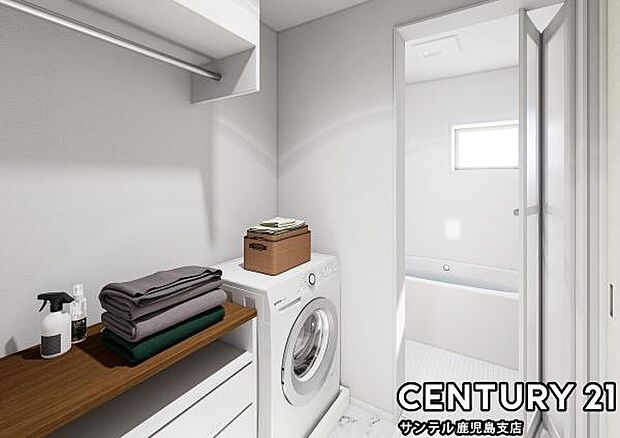 （同仕様モデル）清潔感のある脱衣所兼ランドリースペースです♪※家具、家電、インテリアはＣＧによるイメージです。