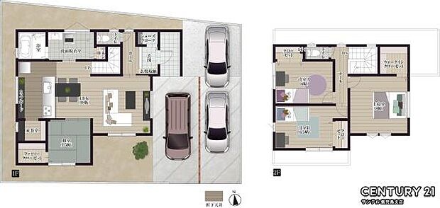 4号棟です！4LDKで余裕のある間取りです♪豊富な収納スペースを完備。便利な家事室、さらに水回りを集中させた毎日の生活を楽にする、使い勝手の良い間取りとなっております♪