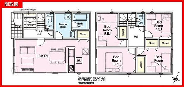 1号棟です!4LDKで余裕のある間取りです♪各居室に収納スペースがあり、ファミリーにも使いやすい間取りとなっております♪
