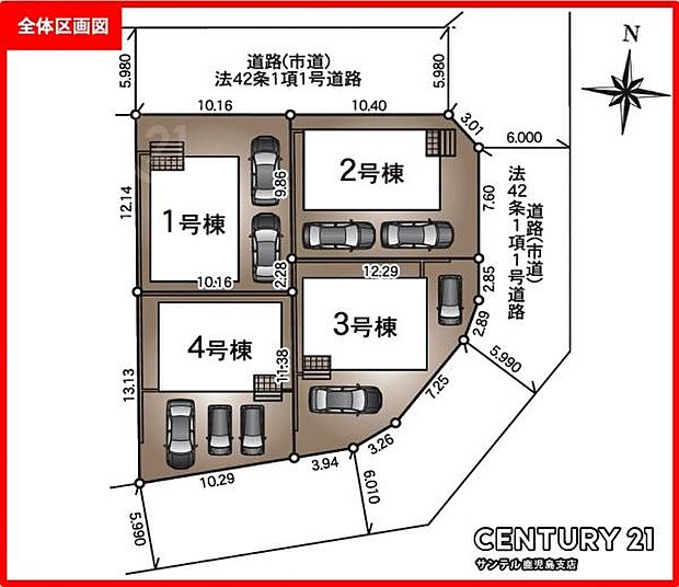 本物件は2号棟です♪お車は2台駐車可能です。(※車種によります。)
