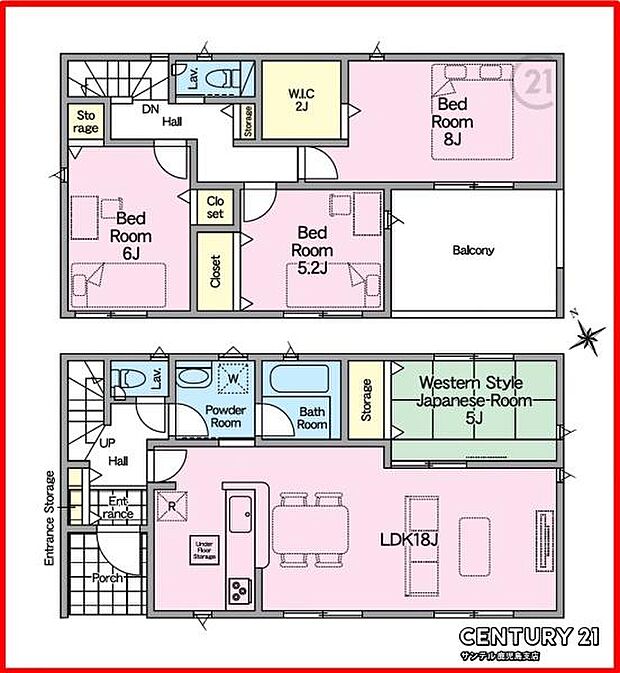 1号棟です♪4LDKの間取りです。各居室に収納スペースがありご家族で使いやすい間取りとなっております♪