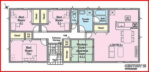 3号棟です!南向きの平屋、4LDKで余裕のある間取りです♪各居室に収納スペースがあり、ファミリーにも使いやすい間取りとなっております♪