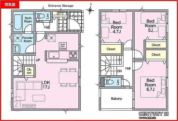 1号棟です♪3LDKの間取りです。各居室に収納スペースを完備しておりますので衣類もすっきり収納でき、ご家族で使いやすい間取りとなっております♪