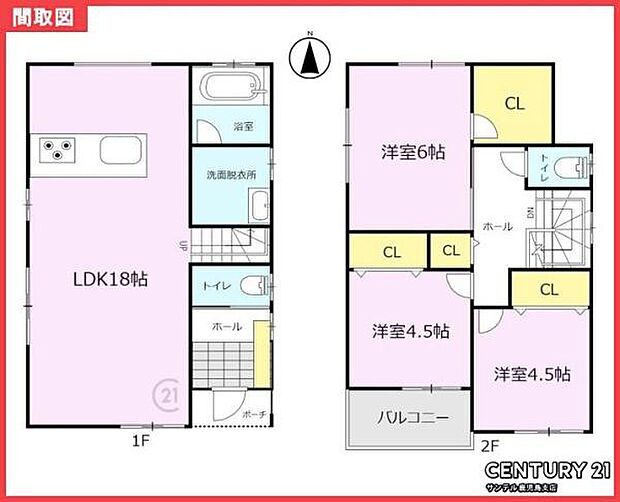 3LDKで余裕のある間取りです♪各居室に収納スペースがあり、ご家族で使いやすい間取りとなっております♪