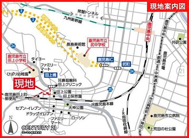 鹿児島市立田上小学校まで徒歩約8分（約600m）です！