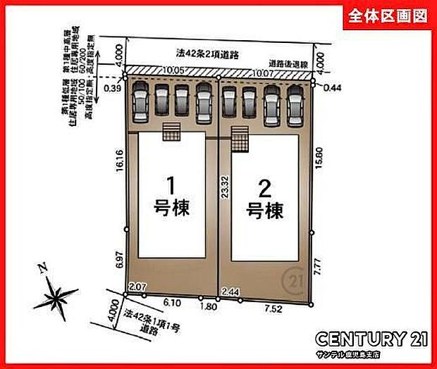 本物件は1号棟です♪お車は4台駐車可能です。※車種によります。