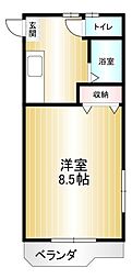 フォーレスト1 1Kの間取図画像