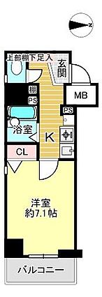 1Kの間取りで...
