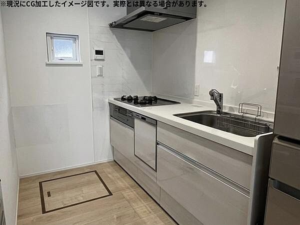 3口コンロがあるので複数の料理を同時に作れるので効率アップ！