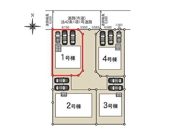 ※図面と現況が異なる場合は現況を優先させていただきます。