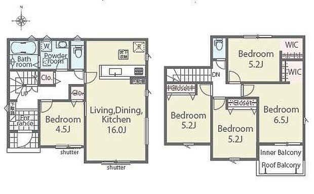 徒歩圏内に生活施設が揃っているエリア♪ウォークインクローゼットがある5LDK、2階建て、駐車スペース3台!長期優良住宅認定、省エネ性能ラベルあり!