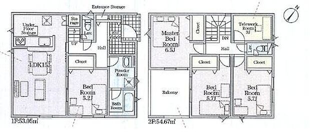 名鉄本線「小田渕」駅まで徒歩7分！全室フローリング、4LDK＋テレワークルーム3帖付き、2階建て！駐車スペース3台！