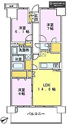 ハーバーレジデンス 3LDKの間取り