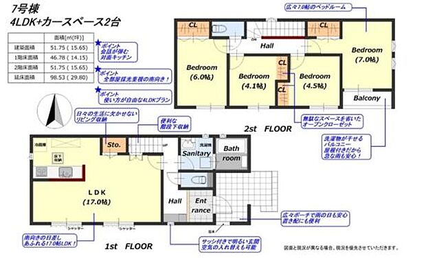4LDKの魅力的な間取り！LDKはゆったりとした空間で、ご家族との団らん時間が、より一層充実したものになりますね家族との仲が深まり、自然と笑顔が増えそうです！
