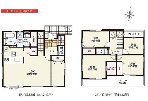 4LDKの魅力的な間取り！LDKはゆったりとした空間で、ご家族との団らん時間が、より一層充実したものになりますね。家族との仲が深まり、自然と笑顔が増えます！