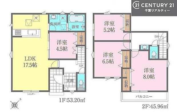 4LDKの魅力的な間取り！LDKはゆったりとした空間で、ご家族との団らん時間が、より一層充実したものになりますね。家族との仲が深まり、自然と笑顔が増えます！