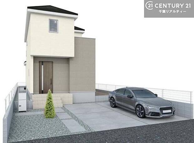 こちらは完成予想図となります。完成が待ち遠しい、魅力あふれる住まいです。ご不明点やご要望などがございましたら、どうぞお気軽にお申し付けください。