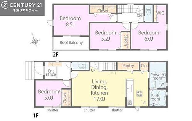 4LDKの魅力的な間取り！LDKはゆったりとした空間で、ご家族との団らん時間が、より一層充実したものになりますね。家族との仲が深まり、自然と笑顔が増えます！