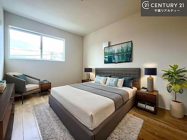 【家具は、CGパースです。】シンプルにデザインされているため、家具を選びません！お気に入りの家具を置いてくつろげる空間を作ることができます。【同仕様】