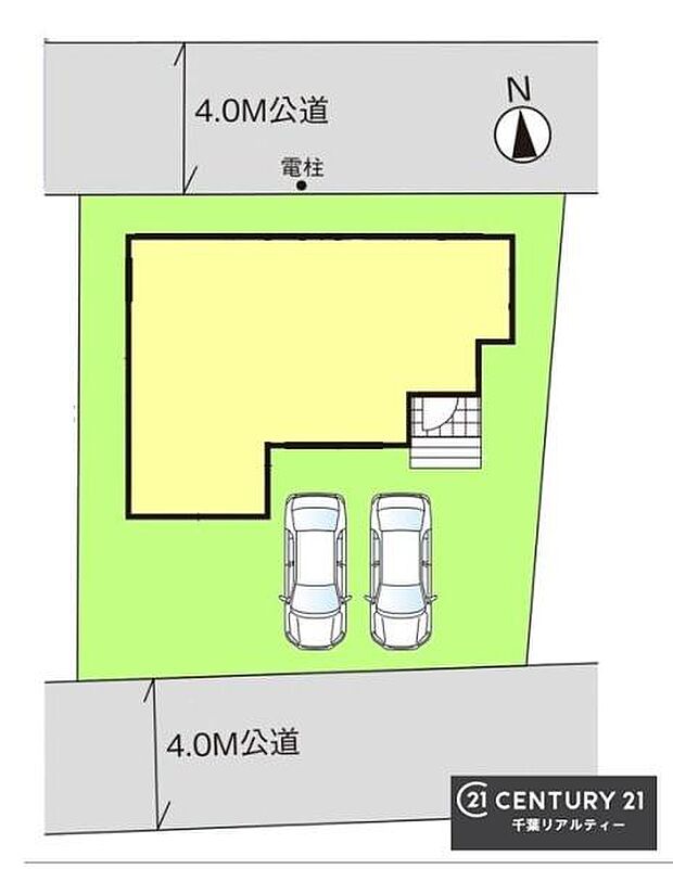 カースペースは2台付き!セカンドカー持ちの方や急な来客時にも安心ですね。