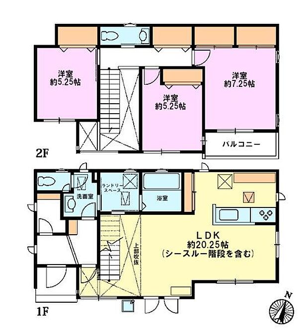 3LDKの魅力的な間取り!LDKはゆったりとした空間で、ご家族との団らん時間が、より一層充実したものになりますね!家族との仲が深まり、自然と笑顔が増えそうです!