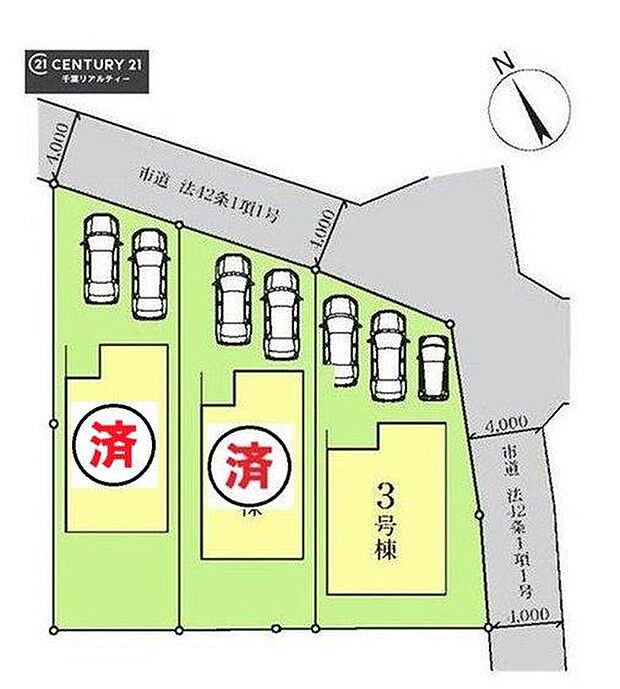 カースペースは2台付き!セカンドカー持ちの方や急な来客時にも安心ですね。