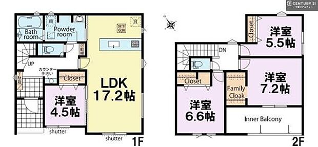 4LDKの魅力的な間取り!LDKはゆったりとした空間で、ご家族との団らん時間が、より一層充実したものになりますね。家族との仲が深まり、自然と笑顔が増えます!