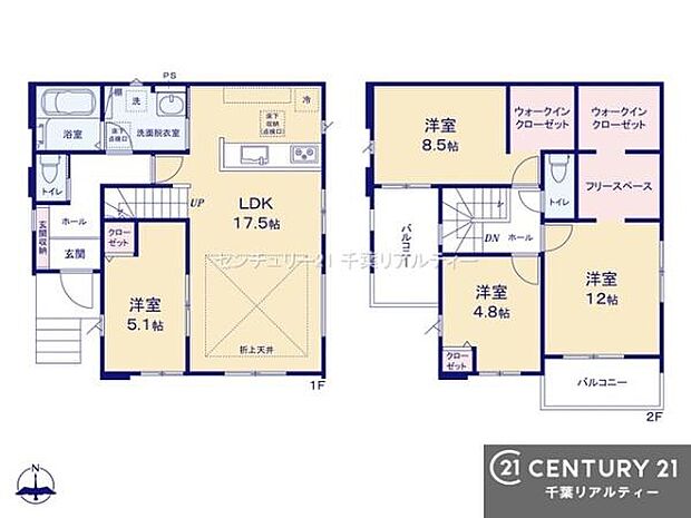 4LDKの魅力的な間取り!LDKはゆったりとした空間で、ご家族との団らん時間が、より一層充実したものになりますね。家族との仲が深まり、自然と笑顔が増えます!