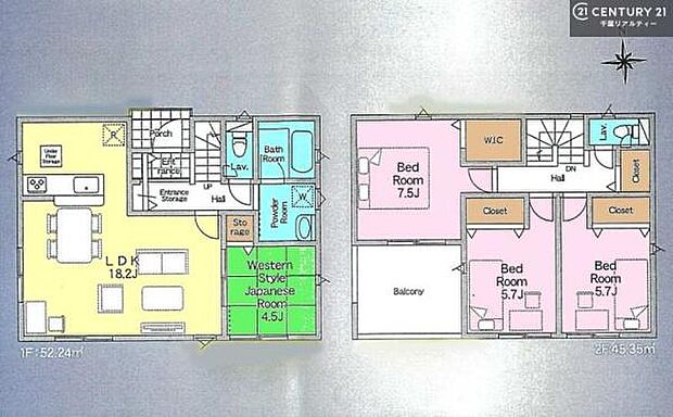4LDKの魅力的な間取り!LDKはゆったりとした空間で、ご家族との団らん時間が、より一層充実したものになりますね。家族との仲が深まり、自然と笑顔が増えます!