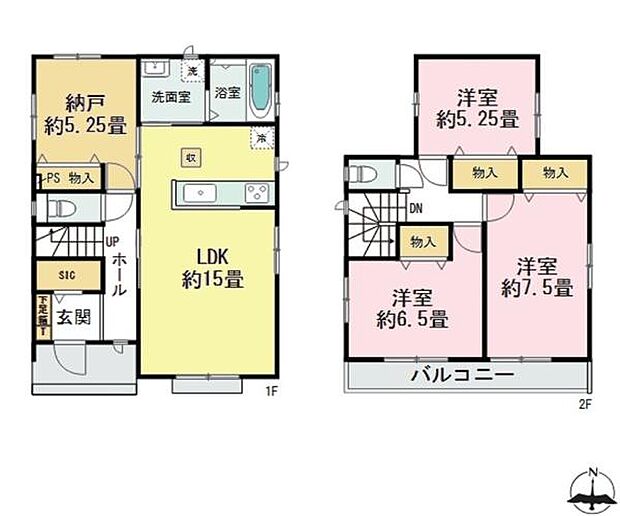 4LDKの間取りは、ご家族それぞれのプライベート空間を確保しながら、リビングを中心に自然と集まれるバランスの良いプランです。