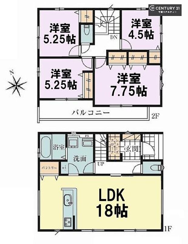 4LDKの魅力的な間取り!LDKはゆったりとした空間で、ご家族との団らん時間が、より一層充実したものになりますね家族との仲が深まり、自然と笑顔が増えそうです!