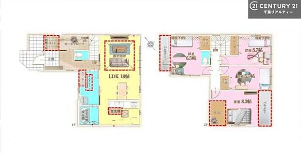4LDKの魅力的な間取り！LDKはゆったりとした空間で、ご家族との団らん時間が、より一層充実したものになりますね家族との仲が深まり、自然と笑顔が増えそうです！