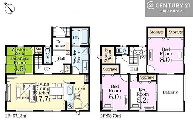 4LDKの魅力的な間取り!LDKはゆったりとした空間で、ご家族との団らん時間が、より一層充実したものになりますね。家族との仲が深まり、自然と笑顔が増えます!
