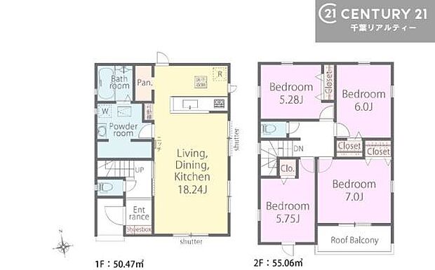 4LDKの魅力的な間取り！LDKはゆったりとした空間で、ご家族との団らん時間が、より一層充実したものになりますね。家族との仲が深まり、自然と笑顔が増えます！