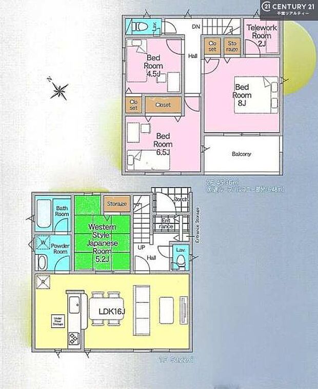 4SLDKのゆとりある間取りは、家族それぞれの居場所を確保しつつ、LDKを中心にした動線で団らんの時間も豊かに。全室収納完備で住空間をすっきり保てる設計です。