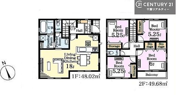 4LDKの魅力的な間取り!LDKはゆったりとした空間で、ご家族との団らん時間が、より一層充実したものになりますね家族との仲が深まり、自然と笑顔が増えそうです!