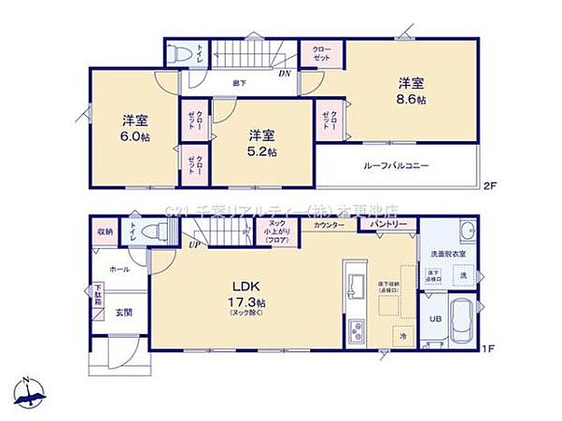 3LDKの魅力的な間取り!LDKはゆったりとした空間で、ご家族との団らん時間が、より一層充実したものになりますね。家族との仲が深まり、自然と笑顔が増えます!