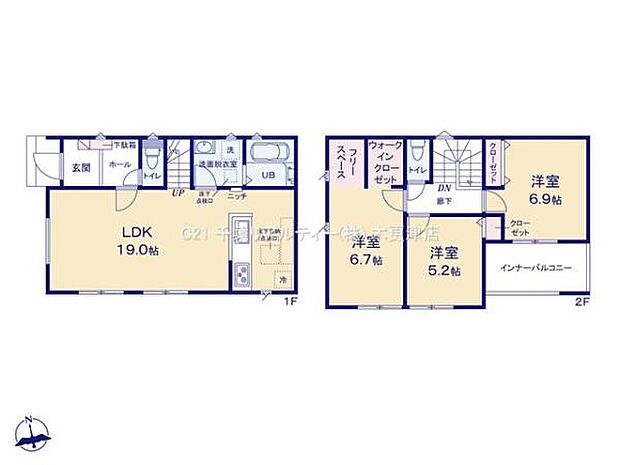 3LDKの魅力的な間取り!LDKはゆったりとした空間で、ご家族との団らん時間が、より一層充実したものになりますね。家族との仲が深まり、自然と笑顔が増えます!