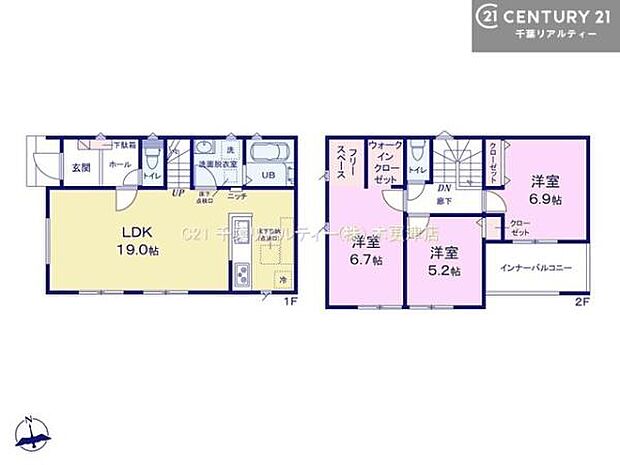 3LDKの魅力的な間取り!LDKはゆったりとした空間で、ご家族との団らん時間が、より一層充実したものになりますね。家族との仲が深まり、自然と笑顔が増えます!