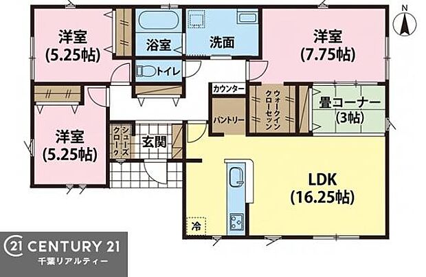 3LDKの魅力的な間取り!LDKはゆったりとした空間で、ご家族との団らん時間が、より一層充実したものになりますね家族との仲が深まり、自然と笑顔が増えそうです!