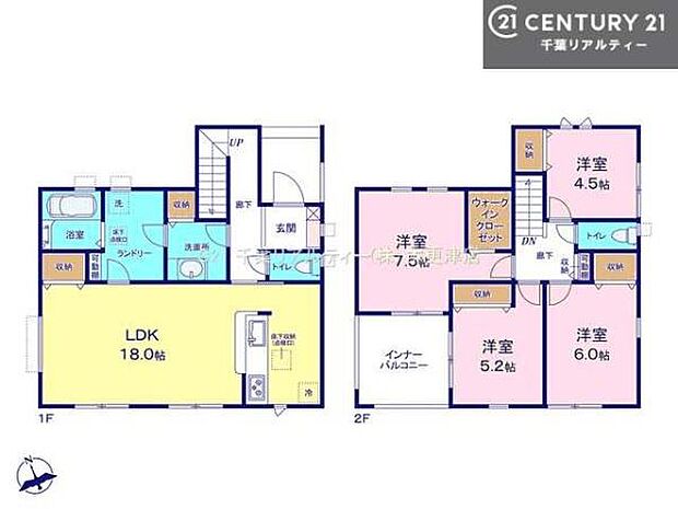4LDKの魅力的な間取り!LDKはゆったりとした空間で、ご家族との団らん時間が、より一層充実したものになりますね家族との仲が深まり、自然と笑顔が増えそうです!