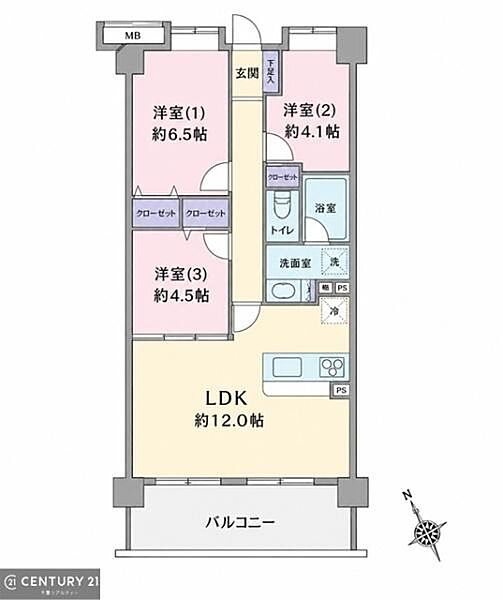 3LDKの魅力的な間取り！LDKはゆったりとした空間で、ご家族との団らん時間が、より一層充実したものになりますね家族との仲が深まり、自然と笑顔が増えそうです！