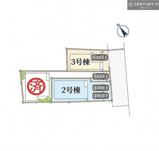 【3号棟】ガレージ駐車場付き!でマイカーをお持ちのご家庭でも安心。物件探しのご条件・ご要望・ご質問など、何なりと弊社スタッフまでお申し付けください!
