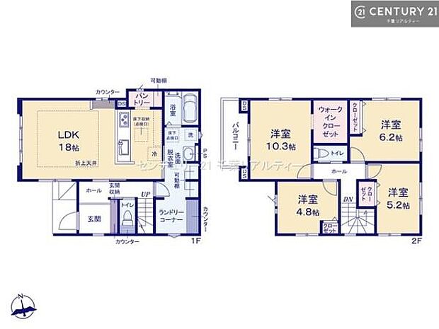 4LDKの魅力的な間取り!LDKはゆったりとした空間で、ご家族との団らん時間が、より一層充実したものになりますね家族との仲が深まり、自然と笑顔が増えそうです!