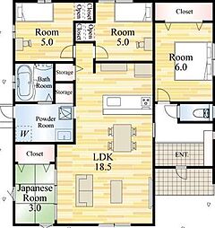 佐賀市鍋島町八戸2号地　平屋