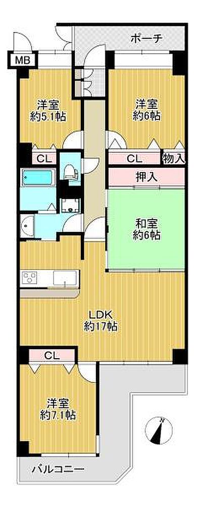 4LDK 間取り