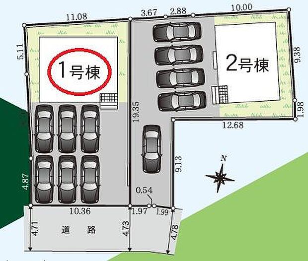 駐車スペース6台！