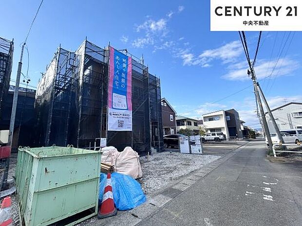 前面道路の南側から見た現地(2026.2.26撮影)